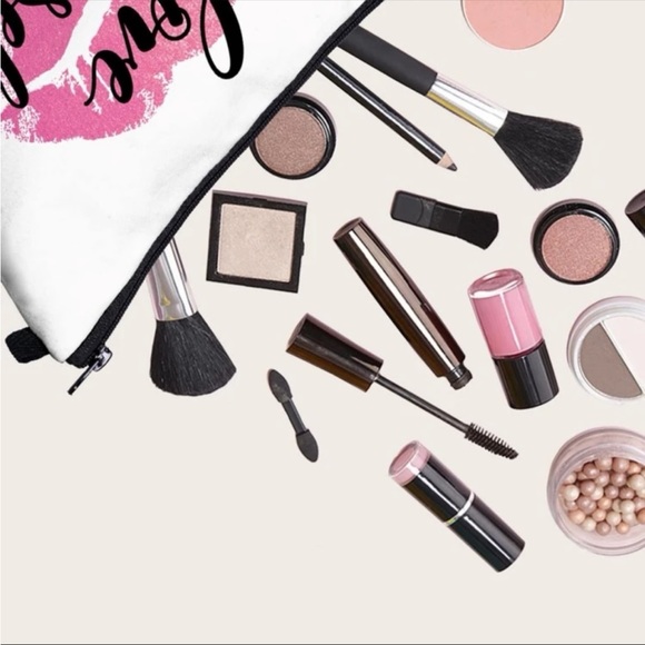 Lip Print Makeup Bag Love Yourself - Picture 3 of 3
